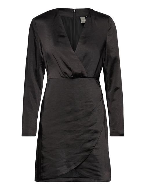 YAS Yassannie Ls Drape Dress - Show YAS Black