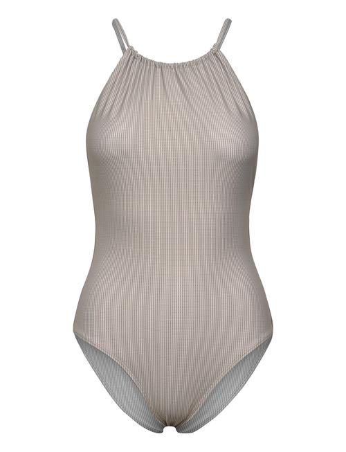 Filippa K Halter Printed Swimsuit Filippa K Beige