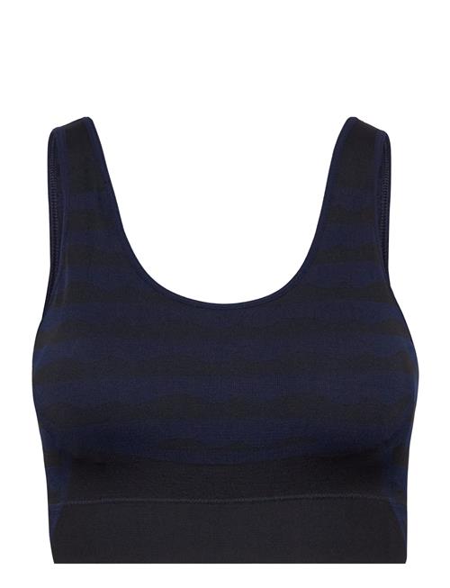 Se adidas Performance Marimekko Light-Support Aeroknit Bra Adidas Performance Blue ved Booztlet