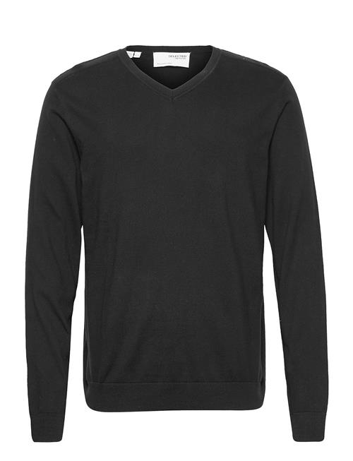 Selected Homme Slhberg Ls Knit V- Neck B Ex Selected Homme Black