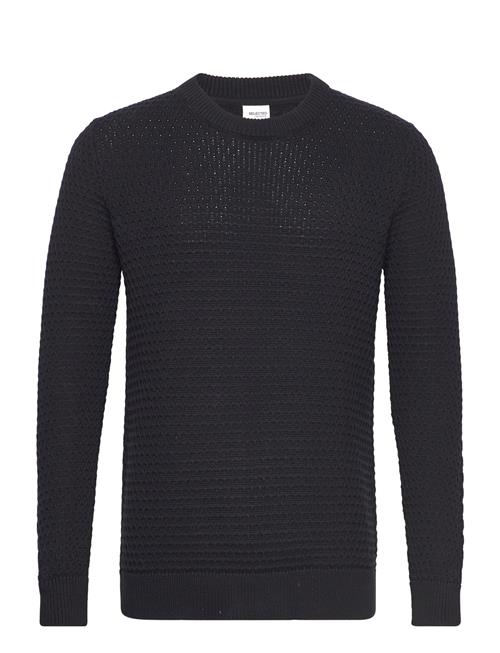 Selected Homme Slhremy Ls Knit All Stu Crew Neck W Camp Selected Homme Black