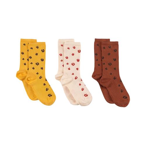 Se Mini Rodini 3-pak Spots Strømper Multifarvede | Gul | 10-12 EU ved Babyshop