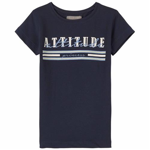 Se Creamie Attitude T-shirt Total Eclipse | Marine blå | 128 cm ved Babyshop