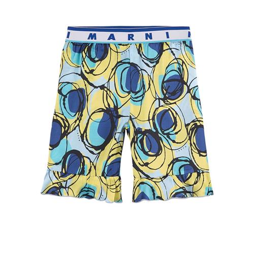 Marni Branded Ruffled Shorts Surf Bluette | Blå | 12 years