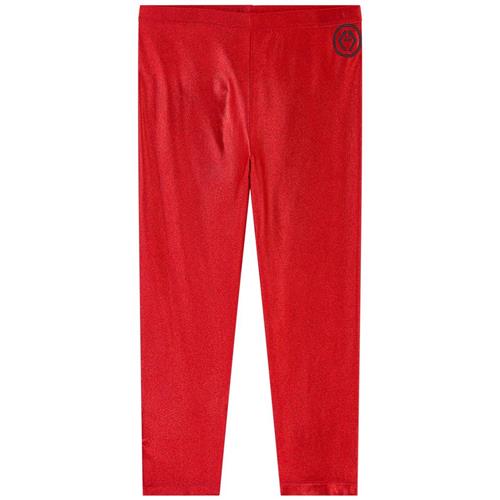 Se The Animals Observatory Bright Alligator Leggings Red Logo | Rød | 3 years ved Babyshop