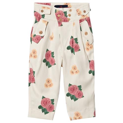 Se The Animals Observatory Camel Twill Bukser White Flowers | Hvid | 4 years ved Babyshop