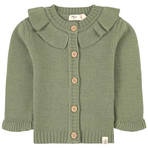 Little Jalo Flounce Strikket Cardigan Khaki | Grønn | 56 cm