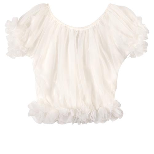 DOLLY by Le Petit Tom Frilly Princess Top Off-White | Hvid | Newborn