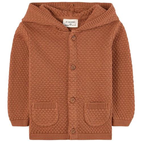 Fixoni Cardigan Med Hætte Lion | Brun | 74 cm