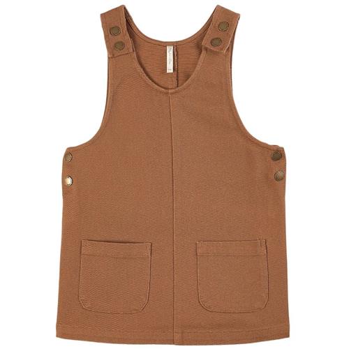 Rylee + Cru Odette Pinafore Rust | Brun | 6-7 years