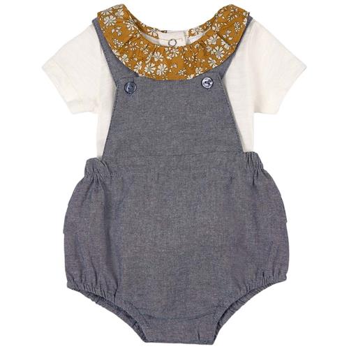 Se Absorba Romper Sæt Blue Chambray | Blå | 1 months ved Babyshop