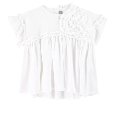 Il Gufo Ruffle Detail Top Hvid | Hvid | 6 years