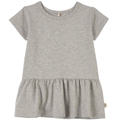 Se A Happy Brand T-shirt Med Volant Gråmeleret | Grå | 86/92 cm ved Babyshop