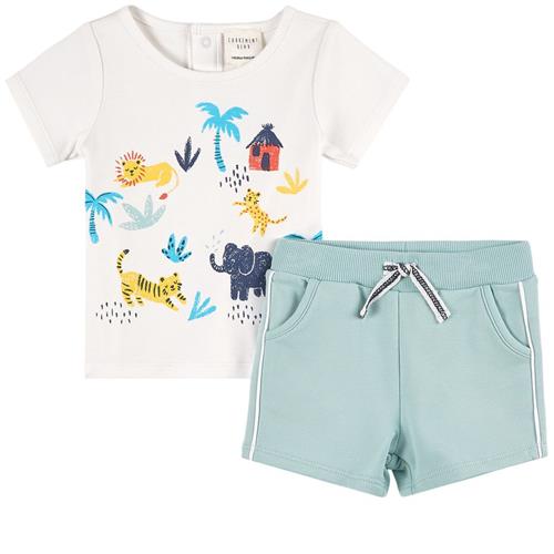 Carrément Beau Savannah T-shirt Og Shorts Sæt Grøn | Grønn | 3 months