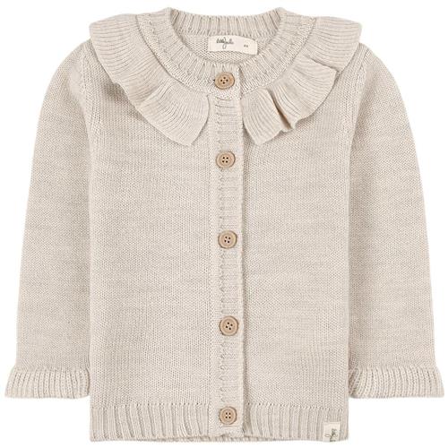 Little Jalo Flounce Strikket Cardigan Cremefarvet |  | 68 cm