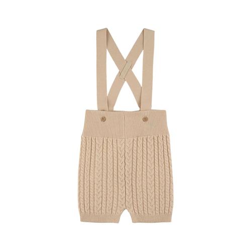 Buddy & Hope Mini Kabelstrikket Shorts Med Hofteholdere Off Whitet |  | 62/68 cm