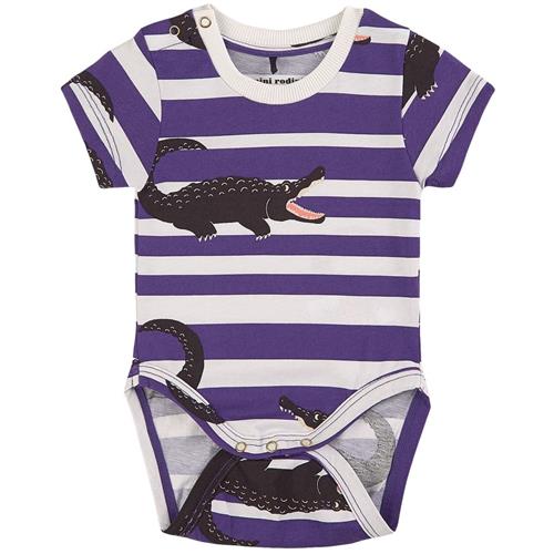 Se Mini Rodini Crocodiles Babybody Lilla | Lilla | 56 cm ved Babyshop