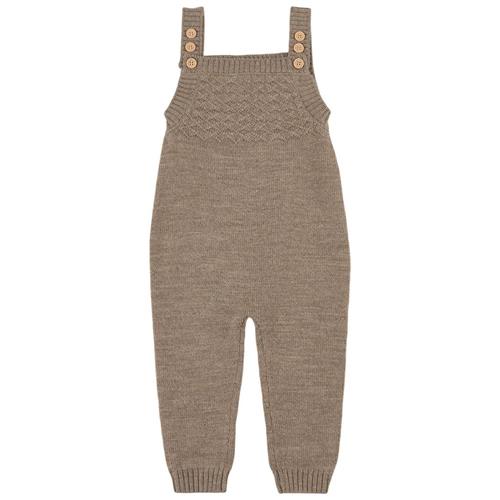 Se Little Jalo Strikket Overalls Wood Brown | Brun | 56 cm ved Babyshop