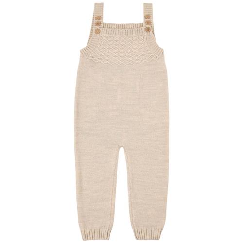 Se Little Jalo Strikket Overalls Cremefarvet |  | 80 cm ved Babyshop