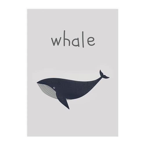 XO Posters Whale Plakat | Blå | 0