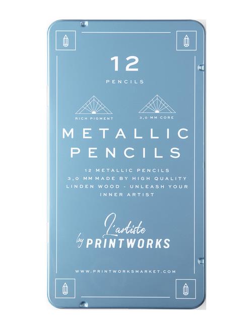 PRINTWORKS 12 Colour Pencils PRINTWORKS Patterned