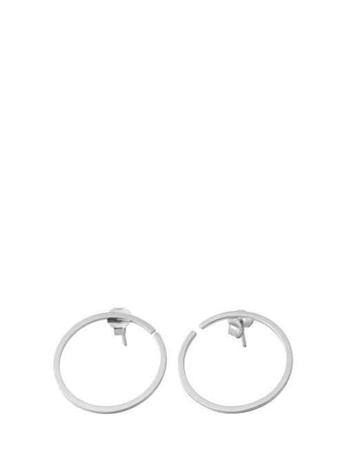 Se Design Letters Earring Hoops 24Mm Silver Design Letters Silver ved Booztlet