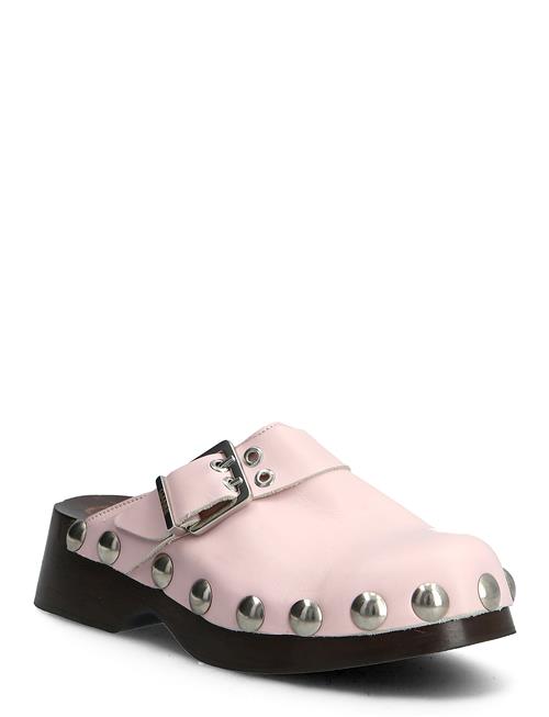 Ganni Retro Leather Clog Ganni Pink