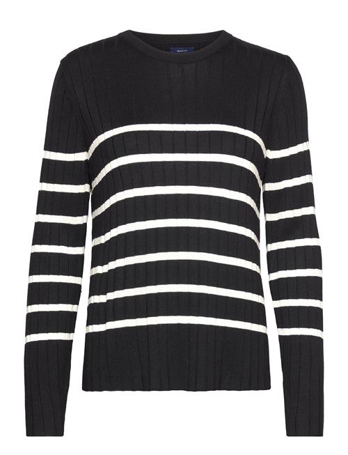 GANT D2. Breton Rib Knit C-Neck GANT Black