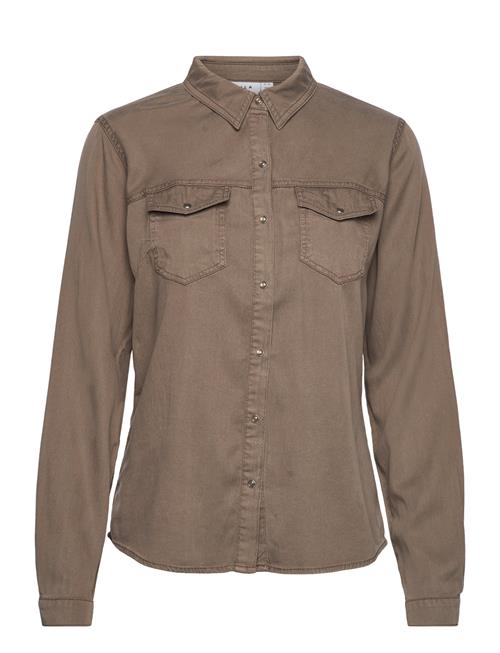 Vibista Denim Shirt-Noos Vila Beige