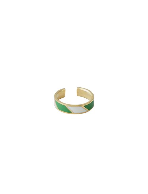 Design Letters Striped Candy Ring Design Letters Green