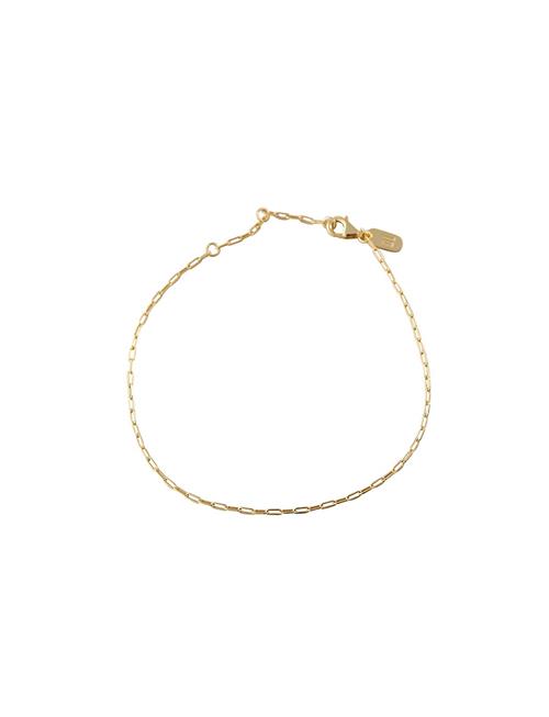 Square Link Bracelet - Gold Design Letters Gold