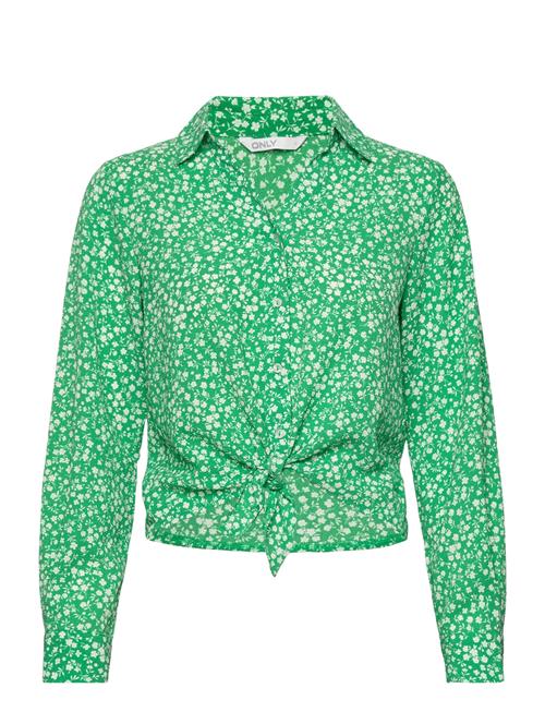 ONLY Onlnova Lux L/S Knot Shirt Aop Ptm ONLY Green