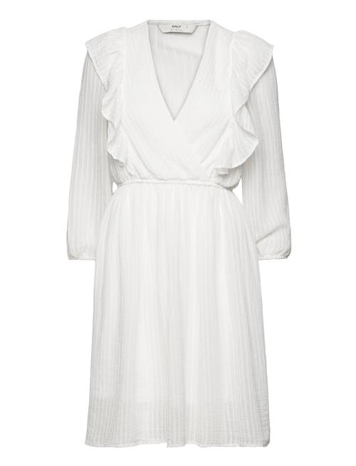 ONLY Onllondon 3/4 Ruffle Dress Wvn ONLY White