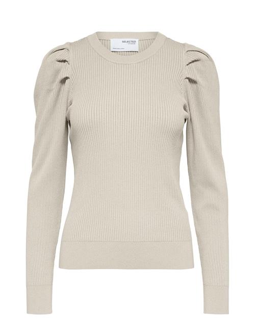 Slfisla Ls Knit O-Neck B Noos Selected Cream