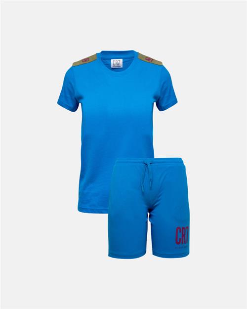 Pyjamas m. shorts "Kids" | 100 bomuld | Blå