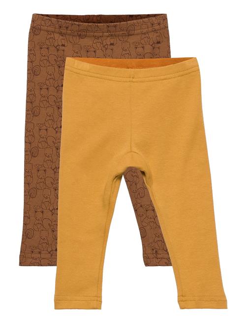 Leggings W.aop Pippi Brown