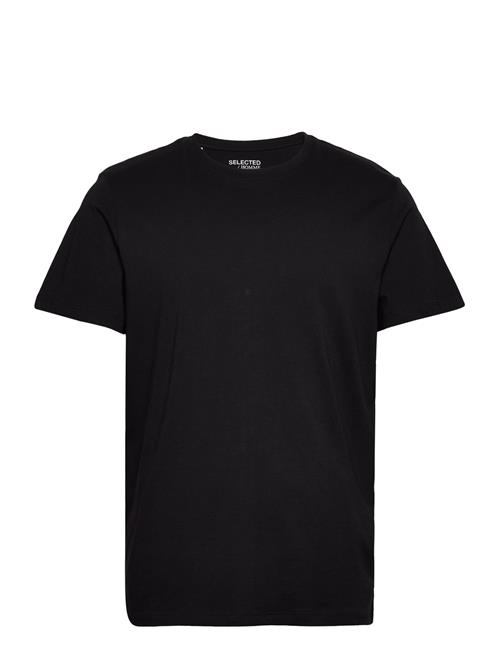 Se Selected Homme Slhaspen Ss O-Neck Tee Noos Selected Homme Black ved Booztlet