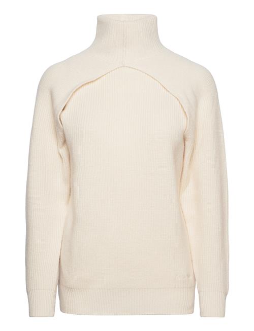 Calvin Klein Recycled Wool Cut Out Sweater Ls Calvin Klein Cream