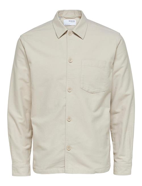 Selected Homme Slhloosebeck Overshirt Moleskin W Selected Homme Cream