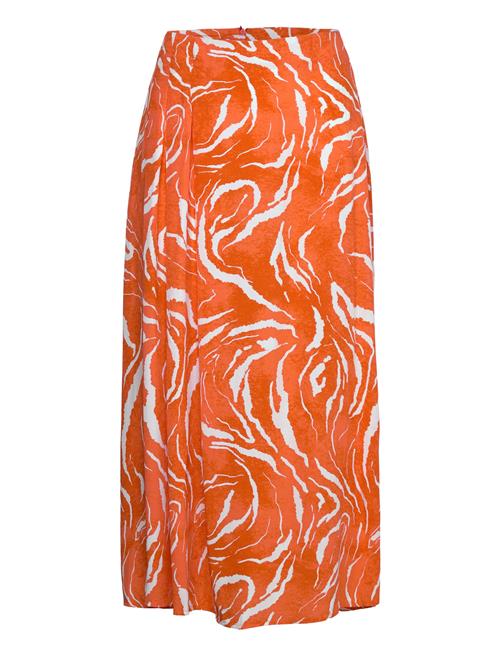 Selected Femme Slfsirine Mw Ankle Skirt B Selected Femme Orange