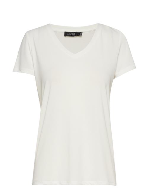 Slcolumbine V-Neck Ss Soaked In Luxury White