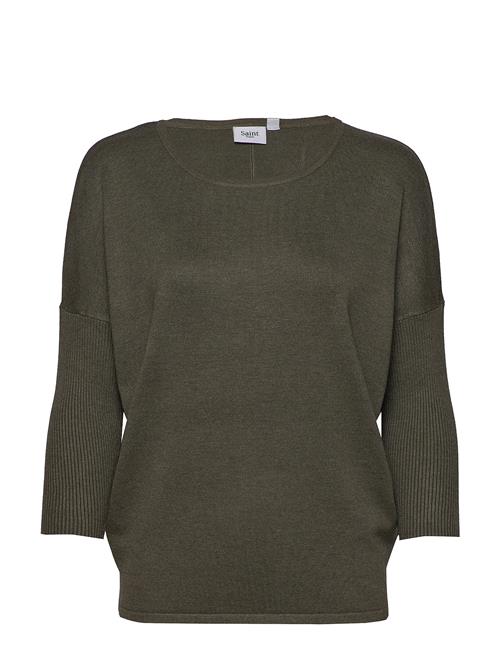 Saint Tropez A2561, Milasz R-Neck Pullover Saint Tropez Khaki