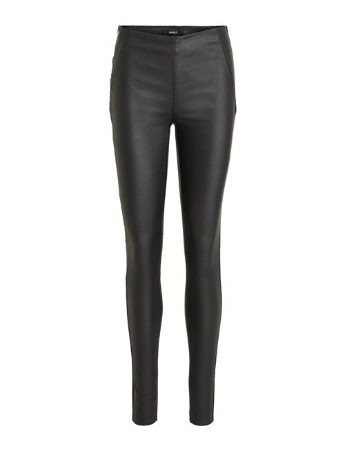 Objbelle Mw Coated Leggings Noos Object Black