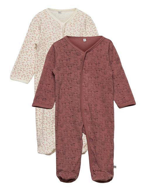 Nightsuit W/F -Buttons 2-Pack Pippi Pink