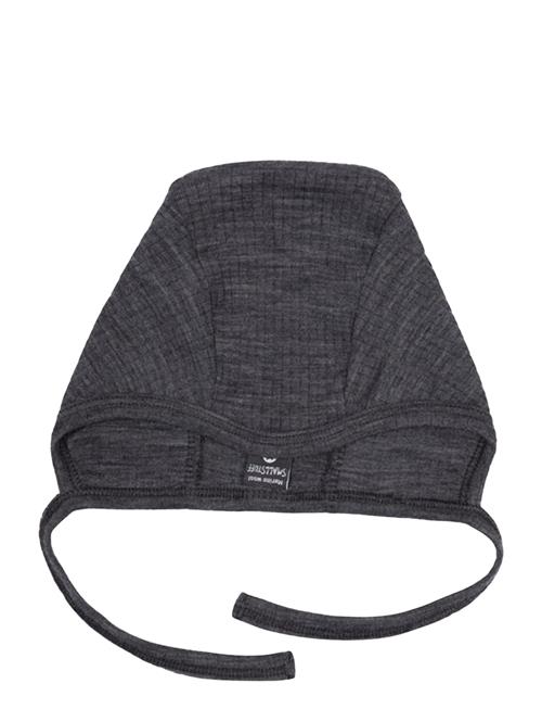 Se Smallstuff Baby Helmet, Dark Grey Drop Needle, Merino Wool Smallstuff Grey ved Booztlet