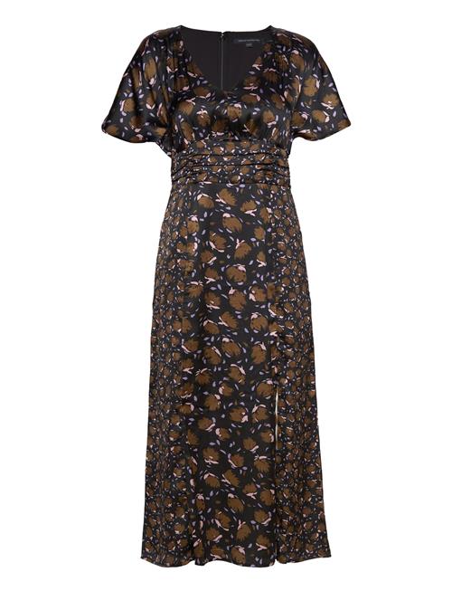 French Connection Ingrid Inu Sat Drape Midi Dres French Connection Patterned