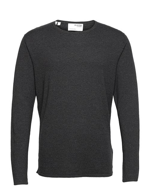 Slhrome Ls Knit Crew Neck Selected Homme Black