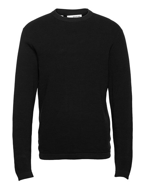 Se Selected Homme Slhrocks Ls Knit Crew Neck W Selected Homme Black ved Booztlet