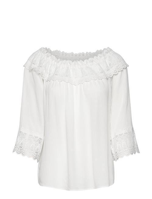 Se Cream Crbea Lace Blouse Cream White ved Booztlet