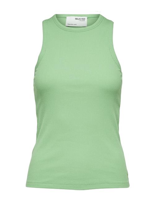 Se Selected Femme Slfanna O-Neck Tank Top Noos Selected Femme Green ved Booztlet